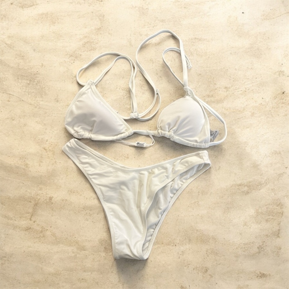 Mermaid Swimwear White Bikini Set - Size S